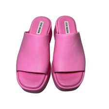 Steve Madden Pink Slinky-J Platform Slide Sandals Women's Size 8 Chunky Heel