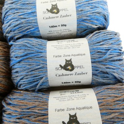 Schoppel CASHMERE ZAUBER Worsted Yarn Merino Blend 50g 140m 2257 Aquatic Zone