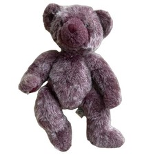 Russ Boysenberry Berrie Plush Bear Frosted Tips Weighted Sitter Purple Brown 14  