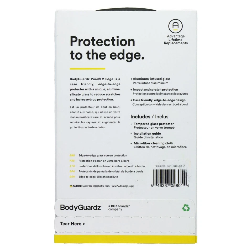 Protetor de tela BodyGaurdz Pure 2 Edge para Apple iPhone 11 Pro/Xs/X - Imagem 2 de 2