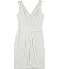 American Living Womens Draped Shirt Dress, white, 2