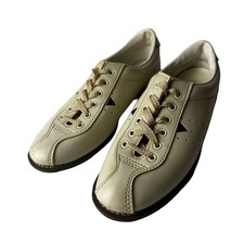AMF Bowling Shoes Cream Women s 6.5 Leather Slider Sole Steel Shank Goodyear