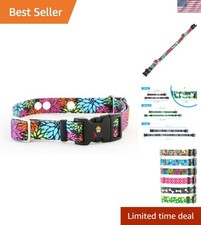 Universal Fit Replacement Collar Strap for Large Dogs - Flower Pattern Design