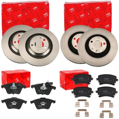 TRW BREMSSCHEIBEN + BELÄGE VORNE + HINTEN passend für AUDI A6 4F C6 Limo + Avant