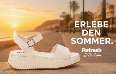 Refresh Damen Sandalen Weiß Plateau Keilabsatz Sommerschuhe Riemen Schnalle