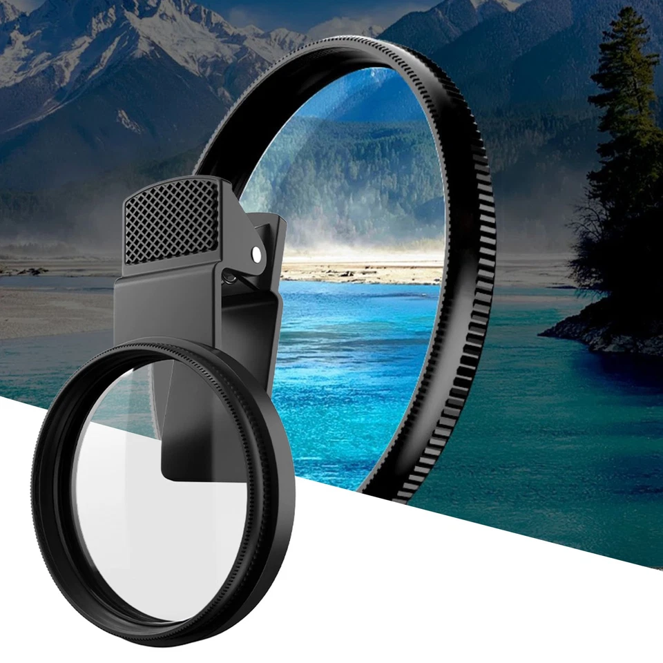 52MM Clip-on CPL Phone Camera Lens Filter Kit, Clip On Polarizer Phone Camera - Image 4 of 4