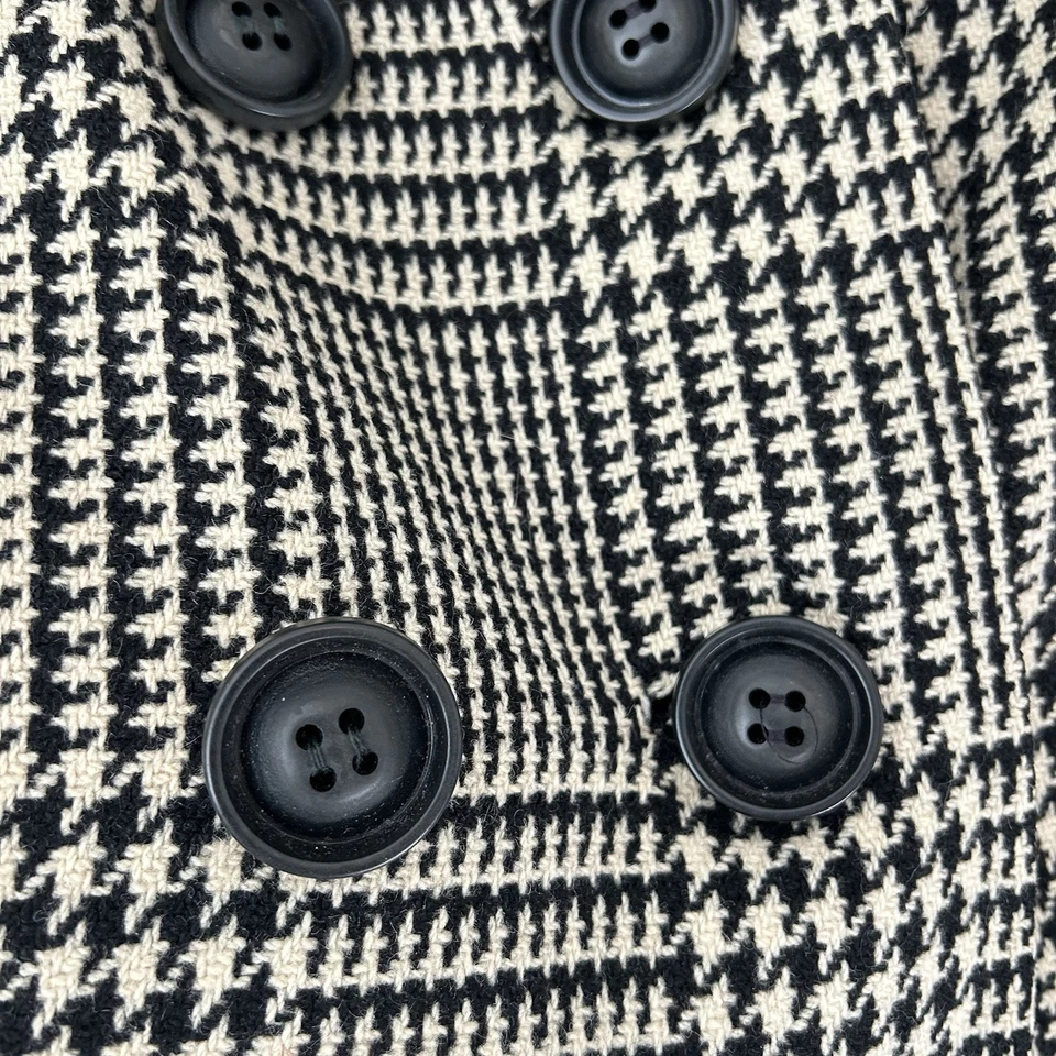 Chaqueta Pata de Gallo Vintage Años 60 Lana Mujer M/L Recortada Clásica Preppy Icónica EE. UU. Foto 3 de 4