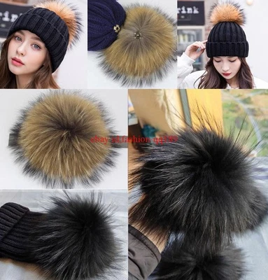 GREENFOREST168 2026 Top Echt Fell Bommel Pelz Pompon Mit Druckknopf DIY für Mütze Wintermütze