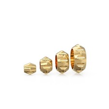 Bicone 18k Solid Gold Spacer Beads / 14k Jewelry Making Supplies / Lightweight W