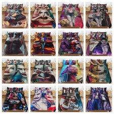 Set lenzuola 2/3 pezzi stampa Harley Quinn trapunta copripiumino dormitorio singolo matrimoniale king