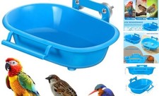 Parrot Bath Box Bird Cage Accessory Hanging Bird Bathtub for Small Pet Birds