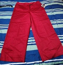 East 5 th Women’s Capri Trousers Sz 4 Secretly Slender Pants Red NWT 