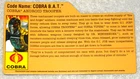 2009 Cobra BAT (B.A.T.) (Defense of Cobra Island) - GI Joe file card (modern)