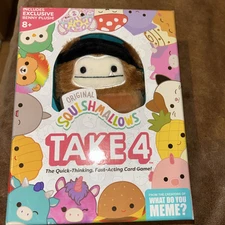 Collectible Squishmallows Take 4 Card Game + Benny The Bigfoot Plush