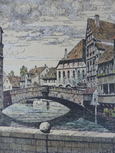 So war Nürnberg 6 Federzeichnungen von Karl Winkel München Serie 1 - Afbeelding 1 van 8