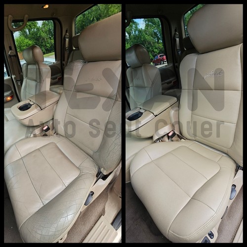 1997 1998 1999 Ford Expedition Eddie Bauer XLT Passenger Side Armrest Cover Tan - Picture 8 of 11