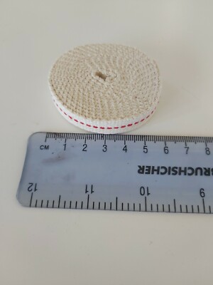 11 mm-7/16 Zoll-1 cm x 1 m Baumwolllampe Docht. UK Lager und Verkäufer. Kostenloses P&P