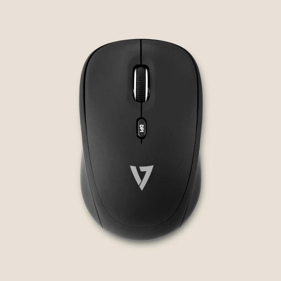 V7 MW100 Wireless Mobile Optical Mouse - Black - Image 2 of 4