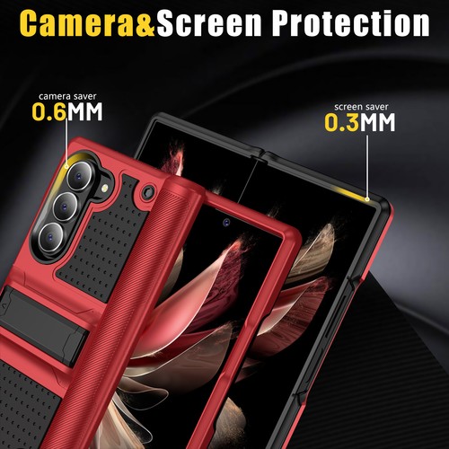 For Samsung Galaxy Z Fold6/5 Shockproof Hinge Protection Stand Case Screen Cover - Picture 4 of 69