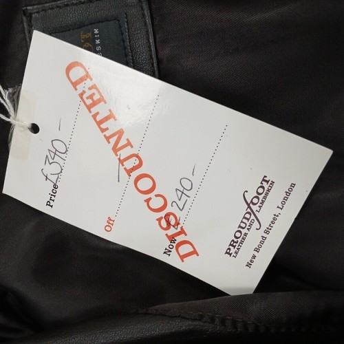 Proudfoot Jacket Size 14 Brown Leather Lambskin Casual NWT - Picture 8 of 8