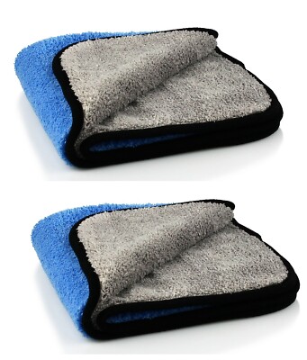 2x Lupus Double Soft Touch blue/gray 700 Microfasertuch 40x40cm