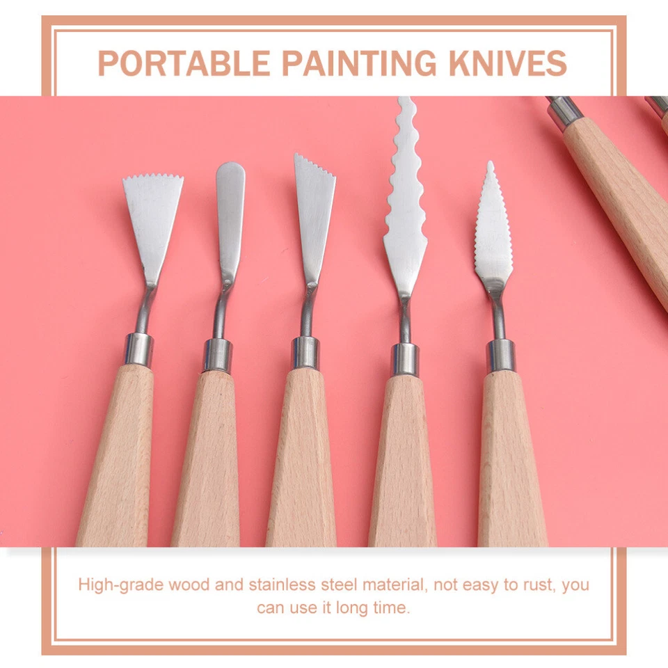 6 Pcs Accessoires Peinture Spatule Des Spatules Outils Professionnels - Photo 3/4