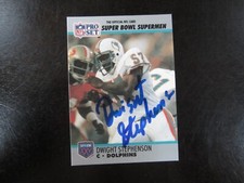 1990 Pro Set # 72 Dwight Stephenson Autograph Signed Auto Card (M2) Dolphins