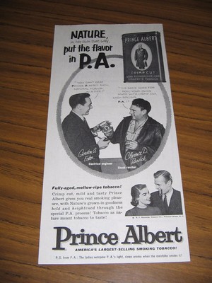 1954 Print Ad Prince Albert Pipe Tobacco Electrical Engineer,Stock Rancher