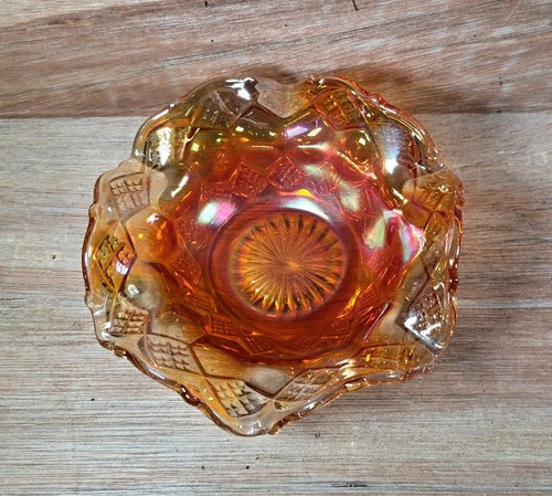 Carnival Glass Imperial Ruffled Bowl Marigold Three-in-One – Vintage Classic - Picture 5 of 7