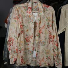 Bode New York Flowering Crabapple Silk Shirt L / XL New