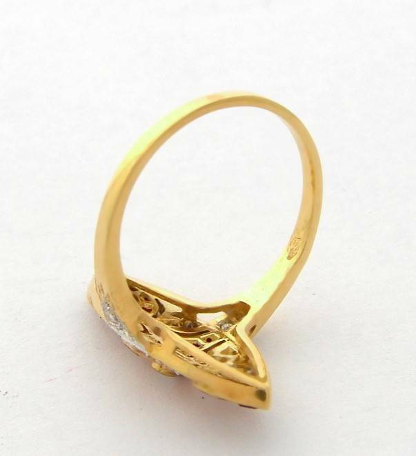 DIAMOND RUBY MARQUISE SHAPE RING DIAMOND RUBY NAV… - image 3