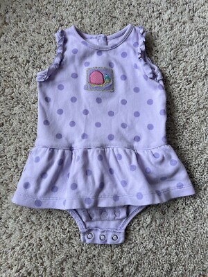 purple dress 12 months Baby Girls Vintage One-Piece Sleeveless Purple Dress Carter's 12 Months EUC