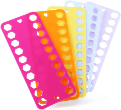 5 Color Plastic Floss Bobbin, Plastic Sewing Thread Winding Plate Board Card Fo