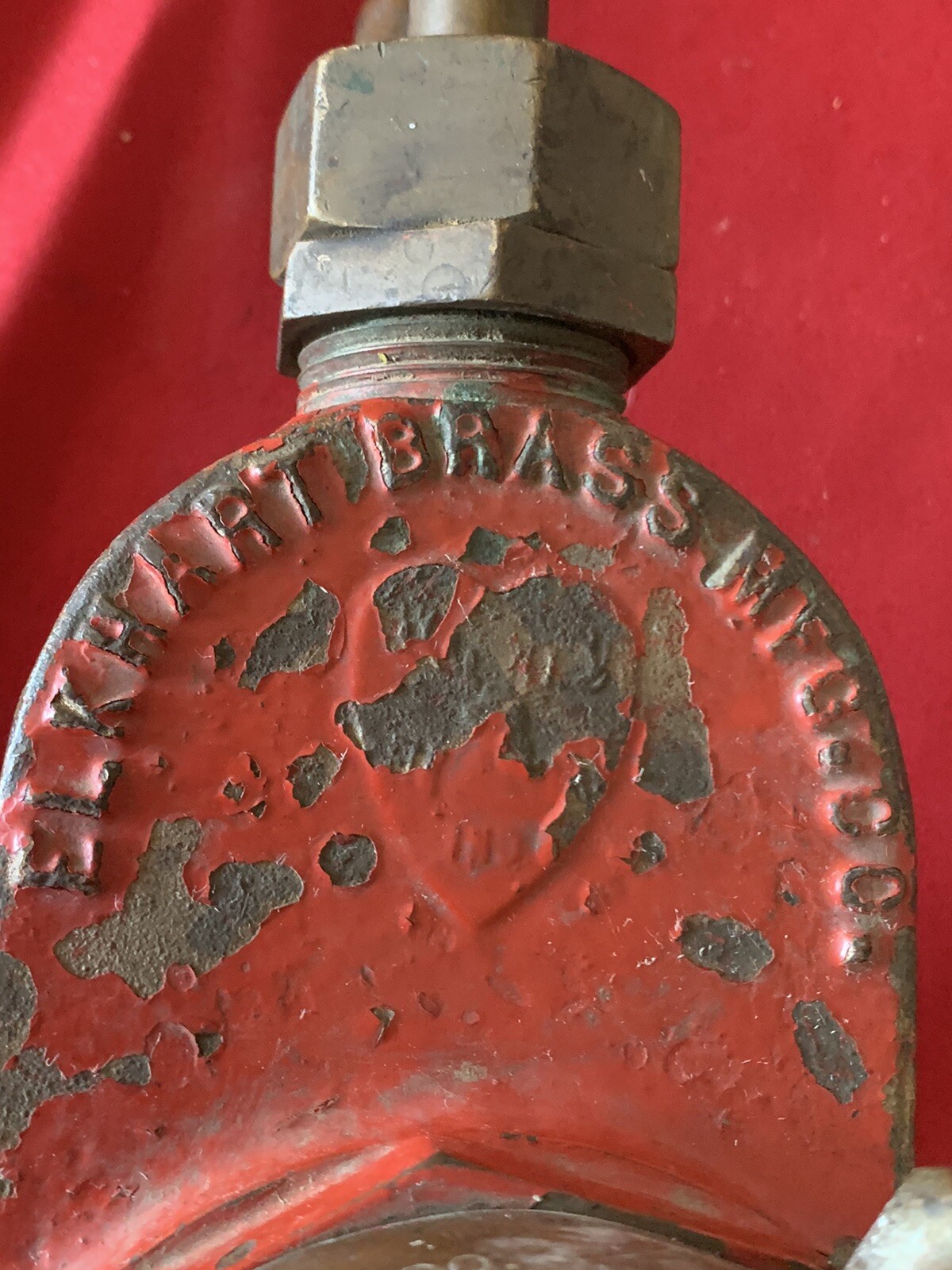 Vintage firefighters Elkhart Brass  Co. Fire Hydrant  Shut Off & Powhatten