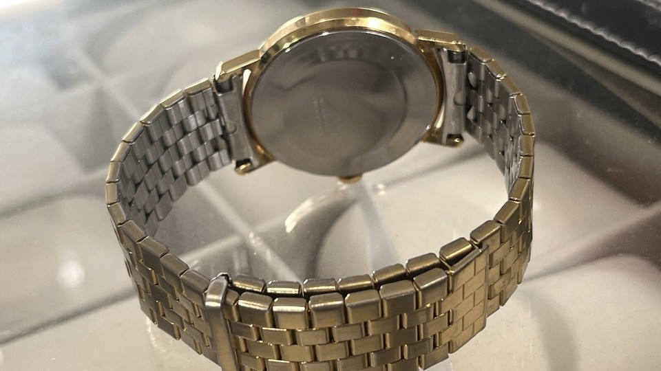 Vintage Timex Marlin Watch Men HandWind Mechanical Gold Tone Date