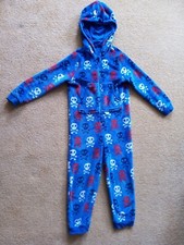M&S Fleece Pirate Pyjamas Dressing Up Costume One Piece Hooded 7-8