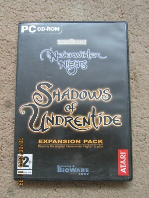 TSRATARI OC CD ROM SHADOWS OF UNDENTIDE NEVERWINTER NIGHTS FORGET REALMS