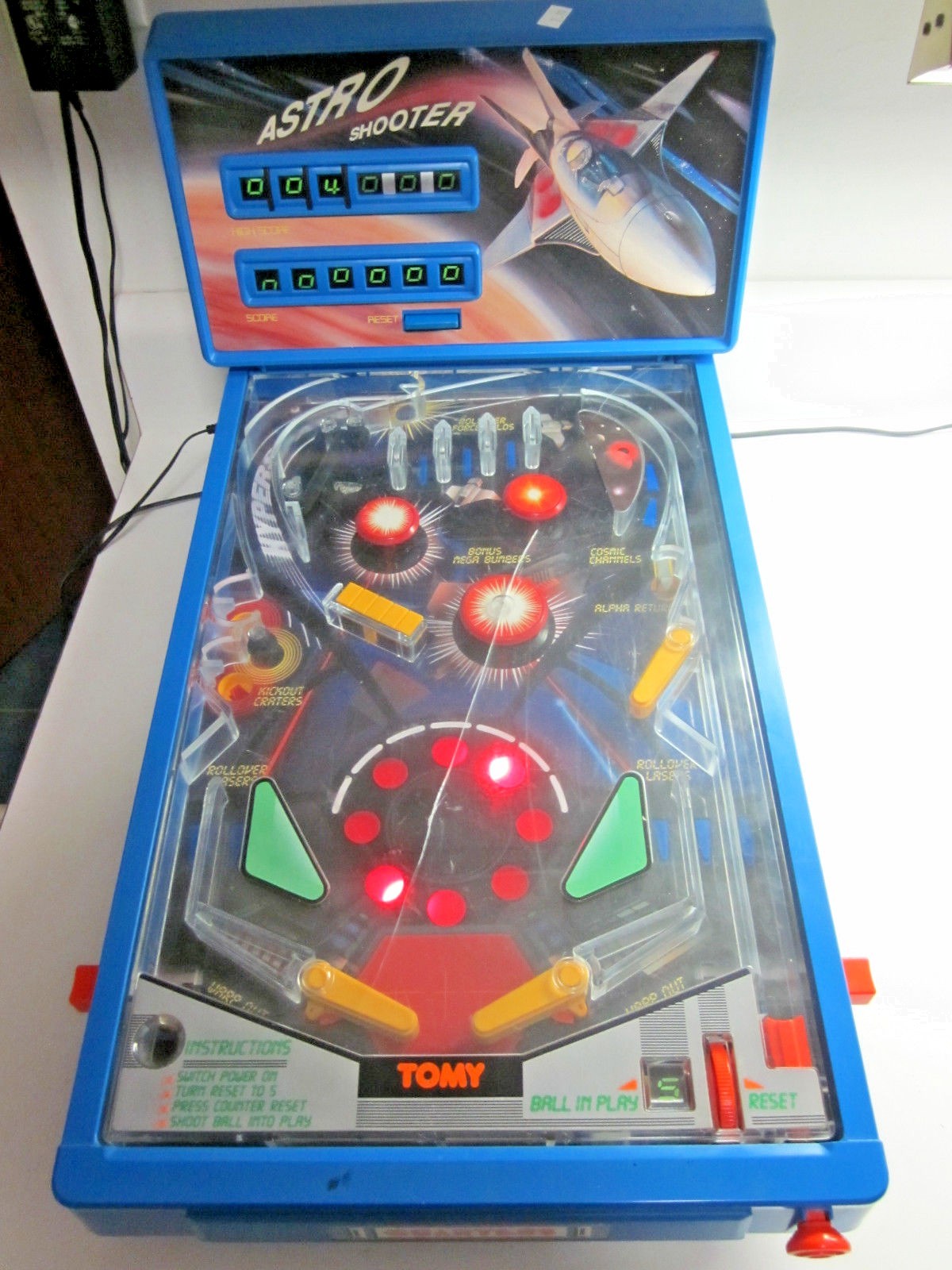 Tomy 1980s Astro Ball Shooter Pinball Repair Part Orange Bracket ...