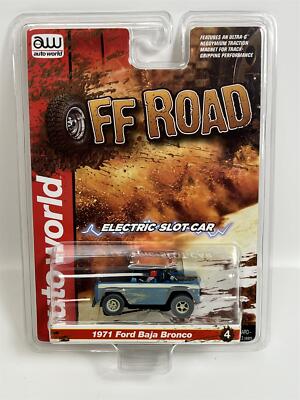  Ford Baja 1971 Bronco Blue X Traction Off Road HO Scale Auto World SC375-4