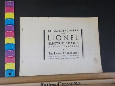 Ersatzteile für Lionel Elektrozüge und Zubehör Katalog OHNE DATUM