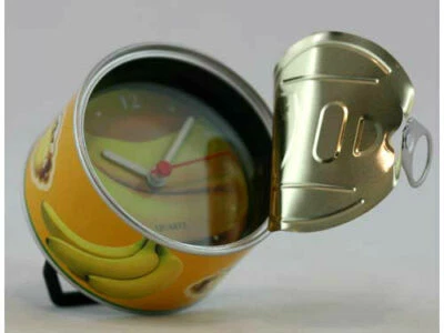 NEU Kühlschrankuhr Kühlschrankmagnet Magnet Uhr Banane Dose Dosenuhr Gadget - Bild 1 von 4
