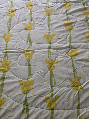 【希少】Christian DiorディオールWamsutta♡シーツ 布 生地 Christian Dior 7-Piece Queen Comforter Set, Yellow Sonnet Irises