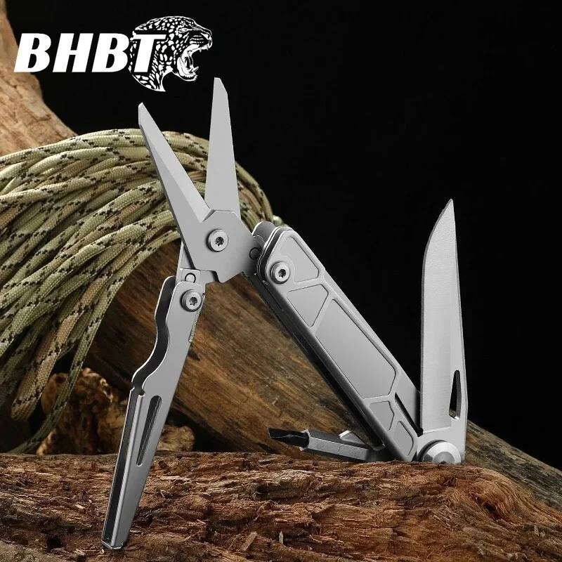 Multi-tool Folding Scissor Knife Screwdriver Opener Hunting Survival Camping Cut