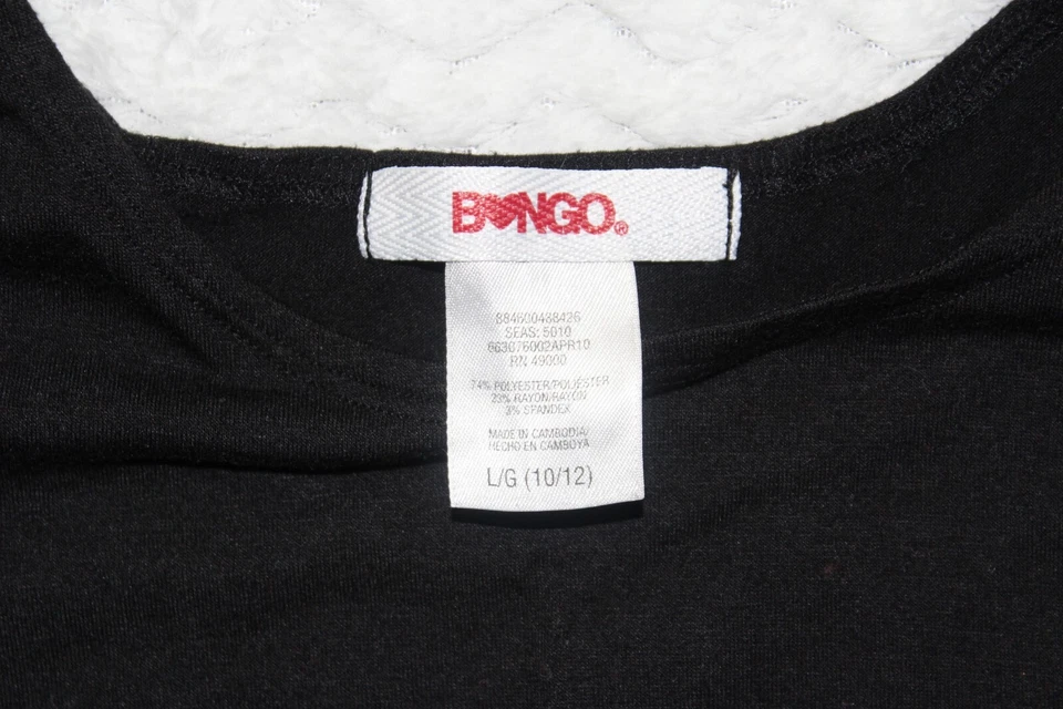 Top Bongo Volantes Niñas Grande 10/12 Negro Foto 2 de 3