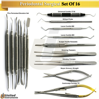 MEDENTRA Perio Surgical Kit Periodental Plastic & Peri-Implant Micro Surgery Set