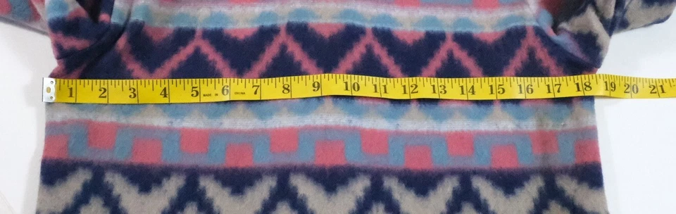 Abrigo polar vintage Petite Sophisticate para mujer estampado geométrico talla Petite años 80 Foto 3 de 4