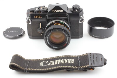 N MINT】 Canon F-1 Early Black 35mm Film Camera FD 50mm f1.4