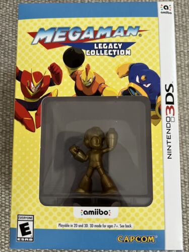 Mega Man Legacy Collection w/ Gold Megaman (Nintendo 3DS) - RARE! - Picture 1 of 6