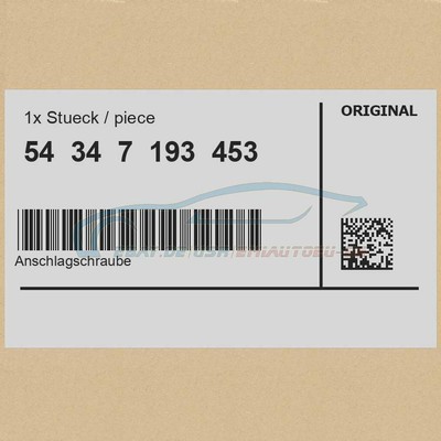 Original BMW 54347193453 - Anschlagschraube M8X30 Z4 | eBay