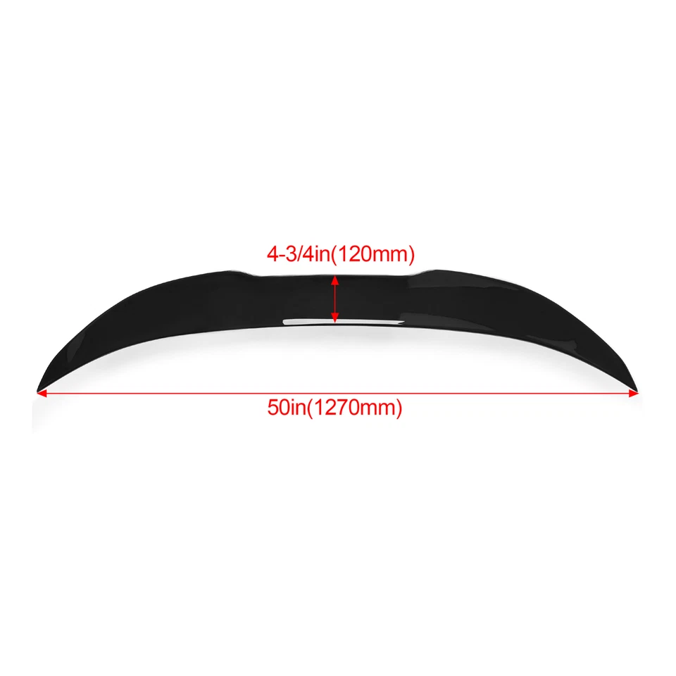 Rear Trunk Spoiler Wing For 11-17 BMW F10 528i 535i M5 Gloss Black High Kick PSM - Image 3 of 4